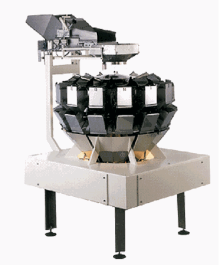 Multiheads combination weighers from SASIB Packaging allowing precision high speed feeding of food, chemicals, granulates, pasta, pharmaceuticals, confectionery, pet food, frozen food. Microprocessor based control system alowing for synhronisation with packaging machinery, and full reporting